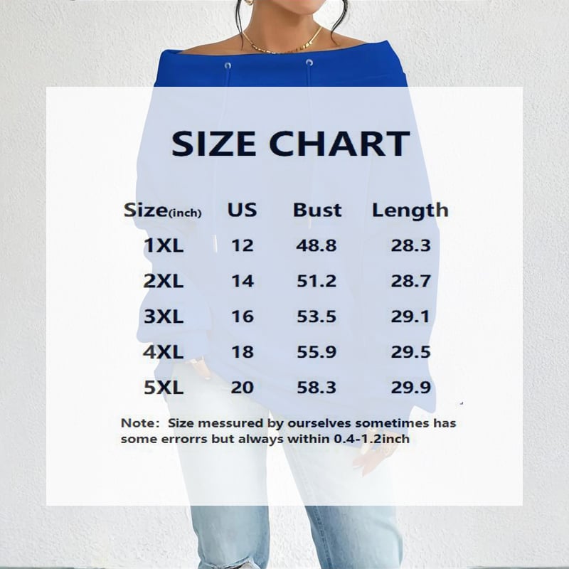 Plus Size Women's Solid Color Off-Shoulder Long Sleeve Pullover With Drawstring - Casual Ribbed Detail Top For Spring&Fall