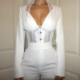 Ladies Blouse With Back Tie Rope