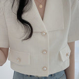 Korean Style Loose Casual All-match Short-sleeved Small Suit