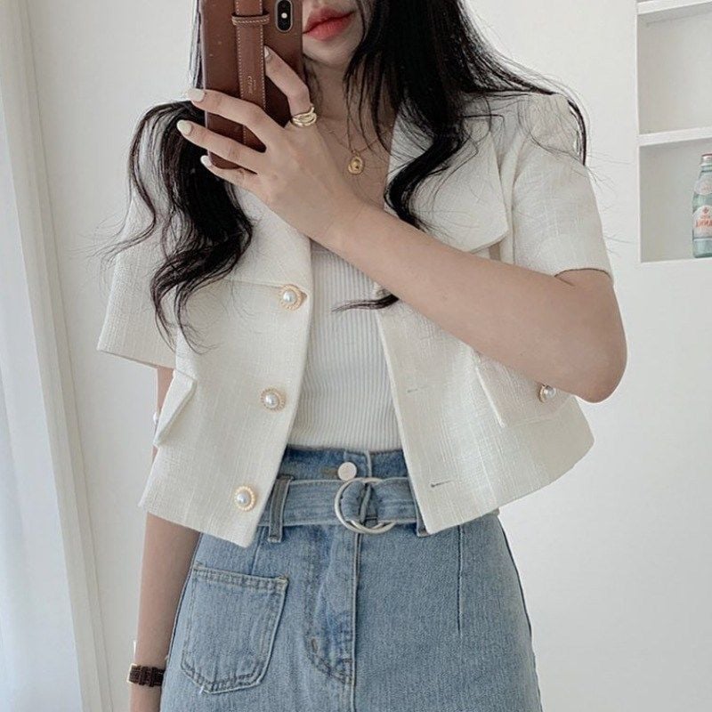 Korean Style Loose Casual All-match Short-sleeved Small Suit