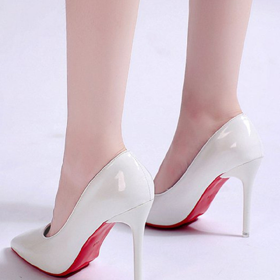 Stiletto Heel Pointed Toe Sexy High Heels Shallow Mouth Super High Heel Solid Color