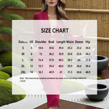 Women's Solid Color Blazer V-Neck Dress With Belt & Hem Slit - Slim Fit Formal Midi Dress For Spring&Fall