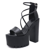 Nightclub Dj Bar Performance Shoes Cross Strap Sandals For Women