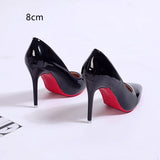 Stiletto Heel Pointed Toe Sexy High Heels Shallow Mouth Super High Heel Solid Color