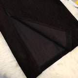 Women's Vintage Style High-Waisted Solid Color Maxi Dress With Belt Side Slit Casual Winter Dress