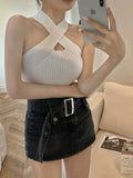 Small Sling Bottoming Halter Hollow Sleeveless Top