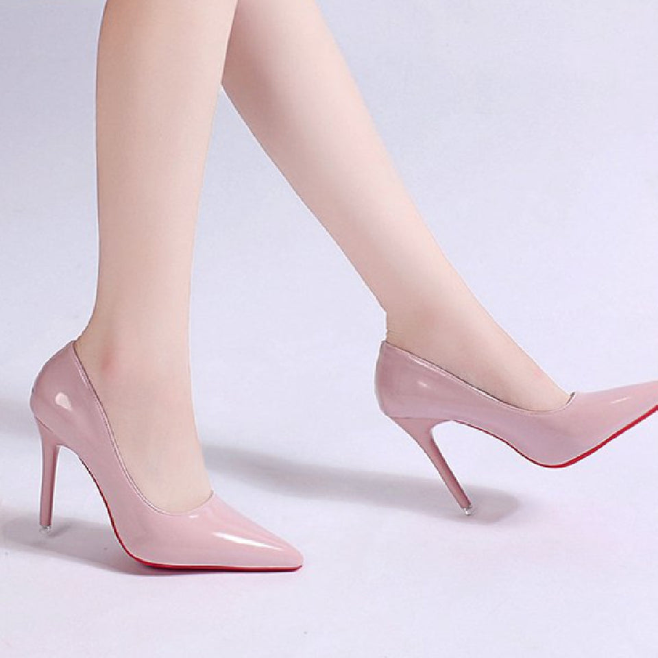 Stiletto Heel Pointed Toe Sexy High Heels Shallow Mouth Super High Heel Solid Color