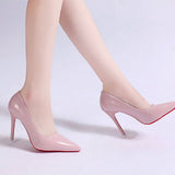 Stiletto Heel Pointed Toe Sexy High Heels Shallow Mouth Super High Heel Solid Color