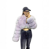 Short Stitching Winter Warm All-matching Top Jacket