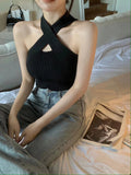 Small Sling Bottoming Halter Hollow Sleeveless Top