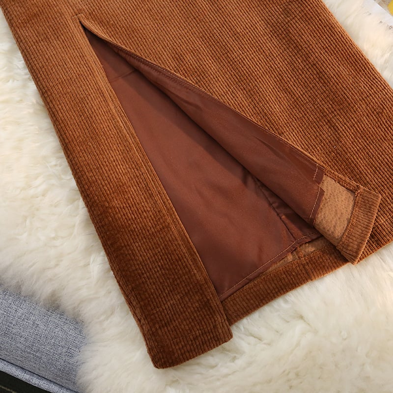 Women's Vintage Style High-Waisted Solid Color Maxi Dress With Belt Side Slit Casual Winter Dress