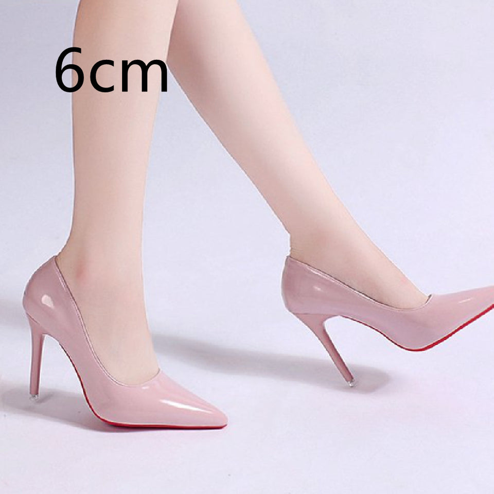 Stiletto Heel Pointed Toe Sexy High Heels Shallow Mouth Super High Heel Solid Color