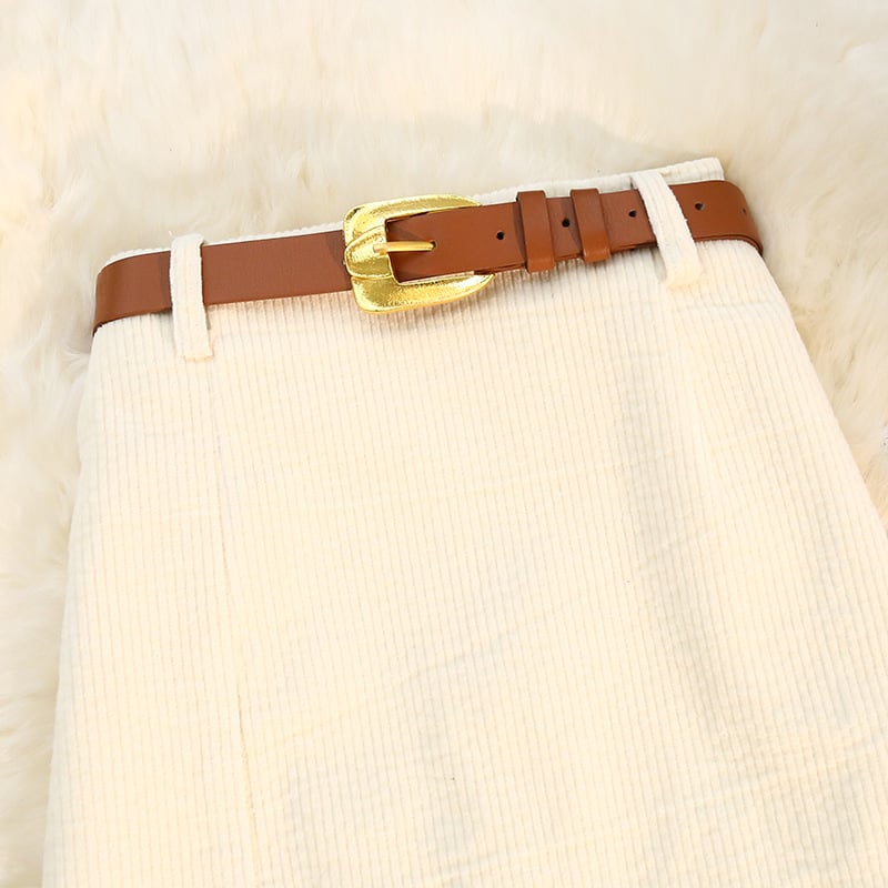 Women's Vintage Style High-Waisted Solid Color Maxi Dress With Belt Side Slit Casual Winter Dress