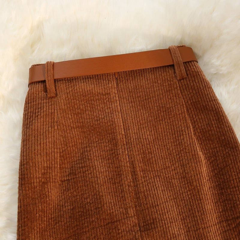 Women's Vintage Style High-Waisted Solid Color Maxi Dress With Belt Side Slit Casual Winter Dress