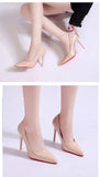 Stiletto Heel Pointed Toe Sexy High Heels Shallow Mouth Super High Heel Solid Color
