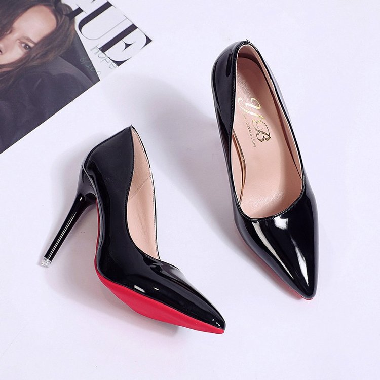 Stiletto Heel Pointed Toe Sexy High Heels Shallow Mouth Super High Heel Solid Color