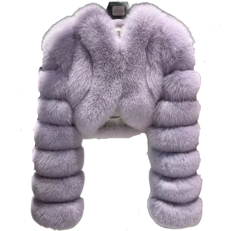 Short Stitching Winter Warm All-matching Top Jacket