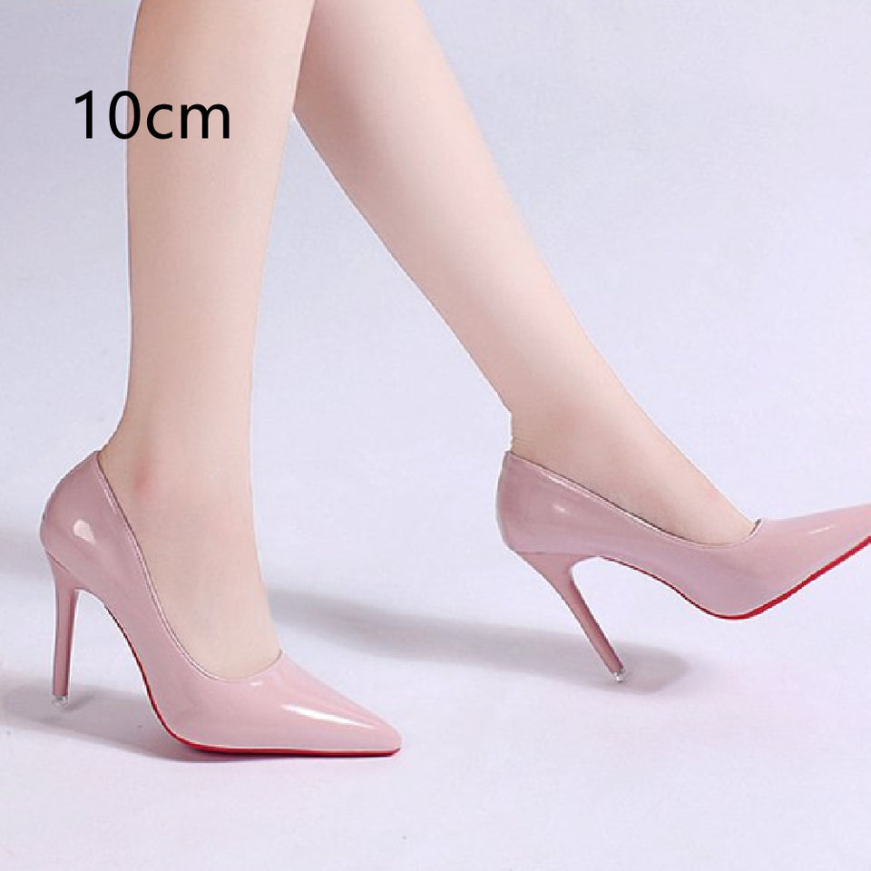 Stiletto Heel Pointed Toe Sexy High Heels Shallow Mouth Super High Heel Solid Color